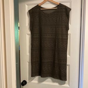 Grey Lace Beach Coverup